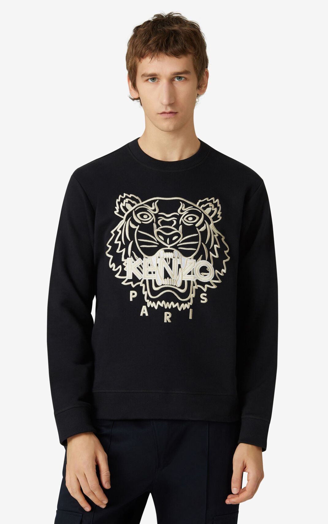 Kenzo Tiger Sudadera Hombre Negras | 0489562-UL